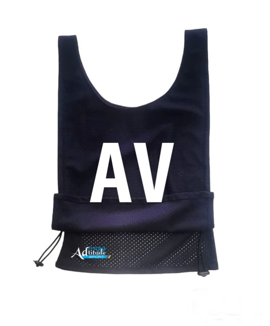 Netball Bibs - Set of 7 - With lettering - Fabric Mini Matt/Mesh/Honeycomb