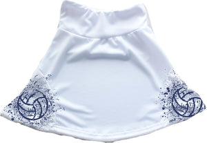 ATHLU Sports Skirt - Netball White/Navy