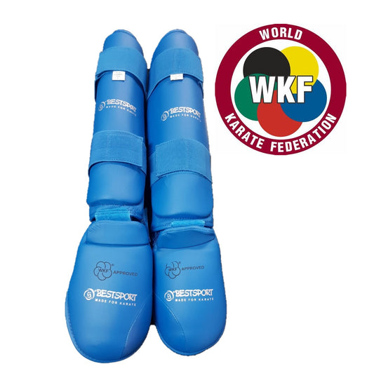Shin & Removable Instep pad - WKF Approved - Blue
