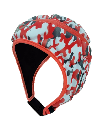 Scrum Cap / Headgear - Storm Force - Camo Black/Red