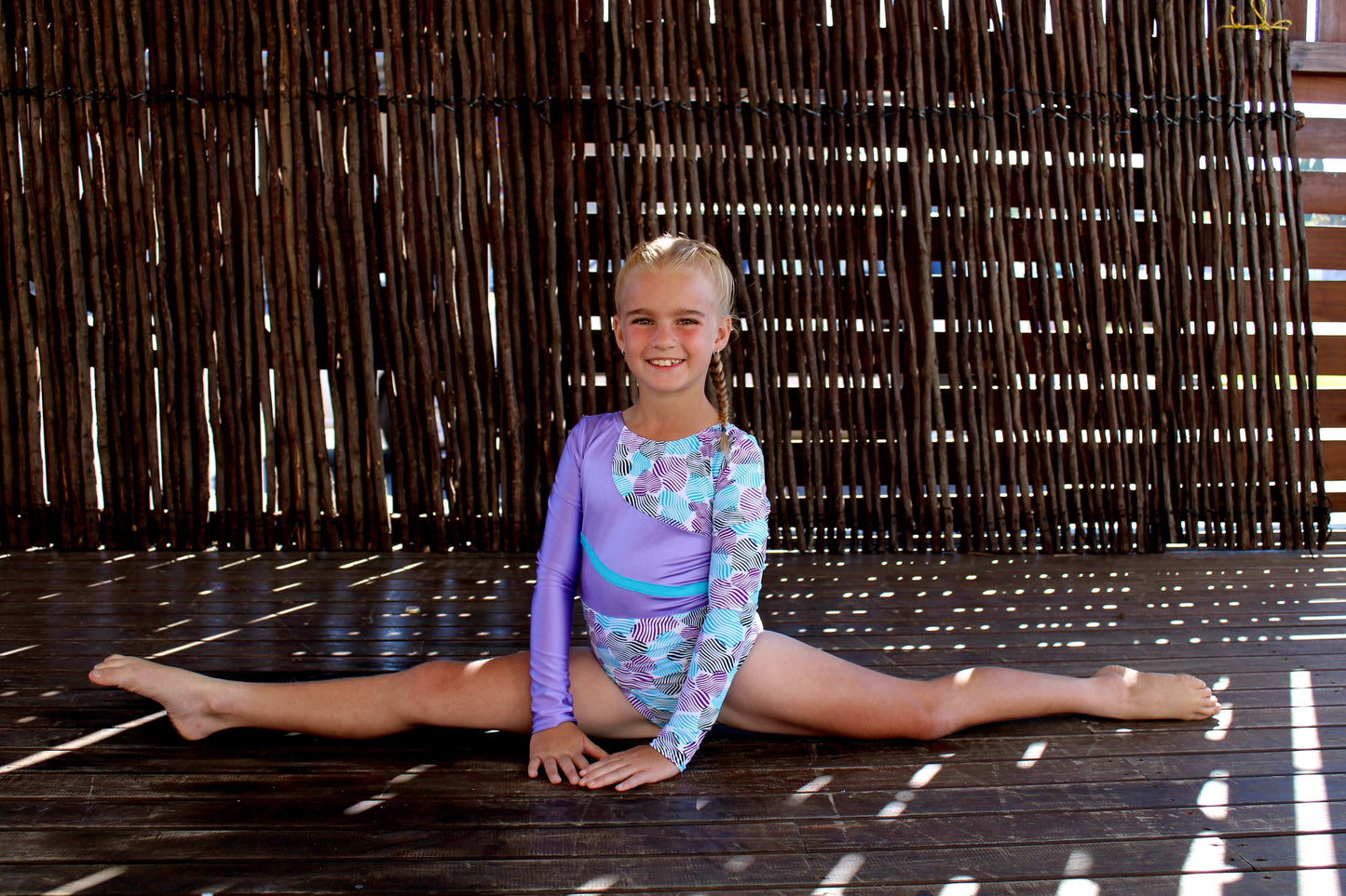 ATHLU Girls Long Sleeve Leotards - PurpleHearts