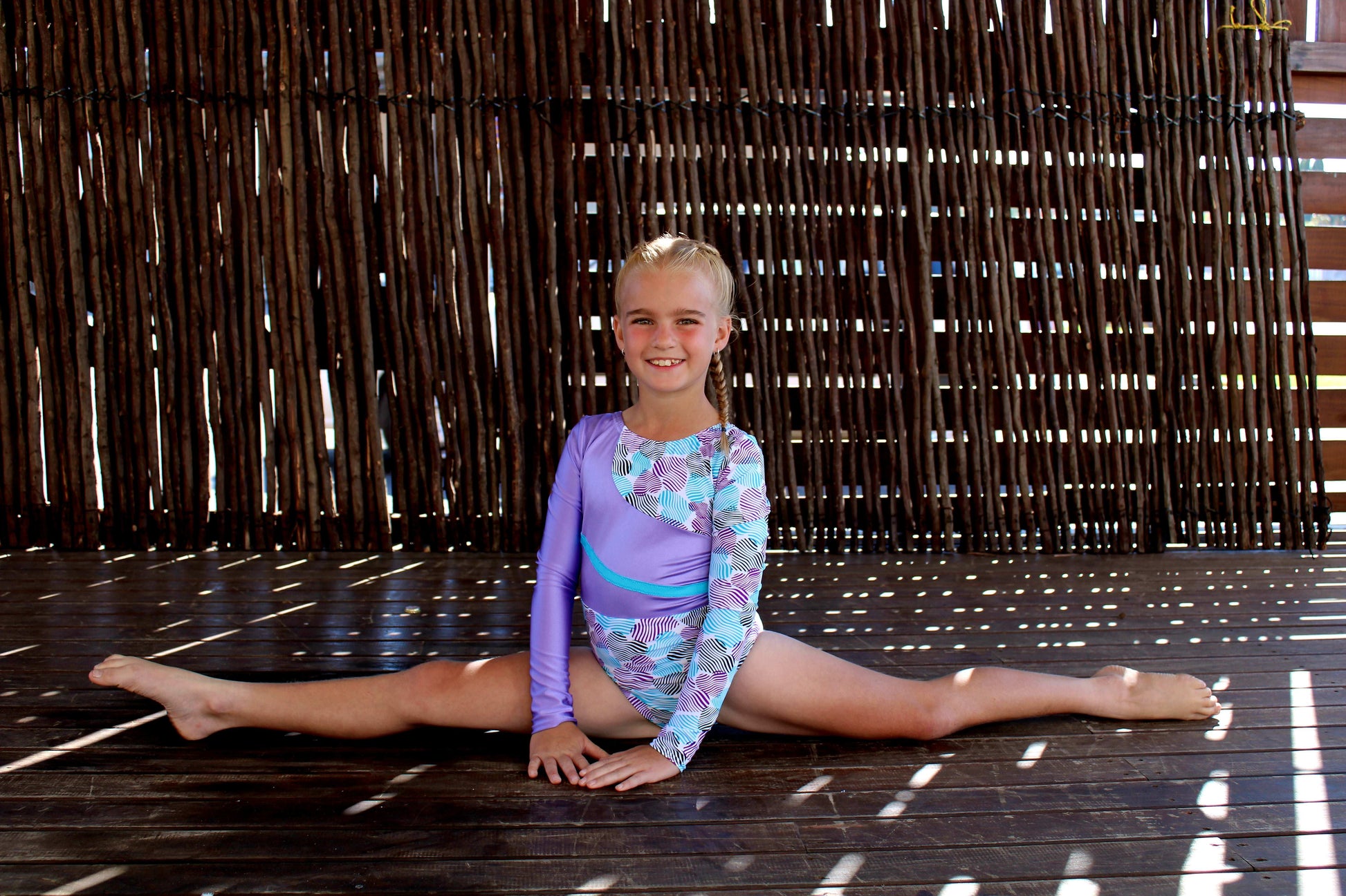 ATHLU Girls Long Sleeve Leotards - PurpleHearts