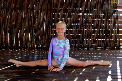 ATHLU Girls Long Sleeve Leotards - PurpleHearts
