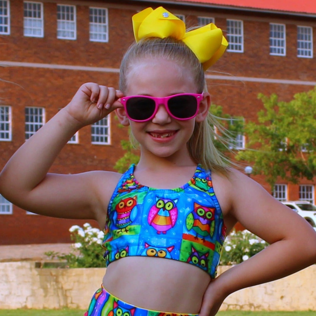 ATHLU Girls Crop Top - Owl