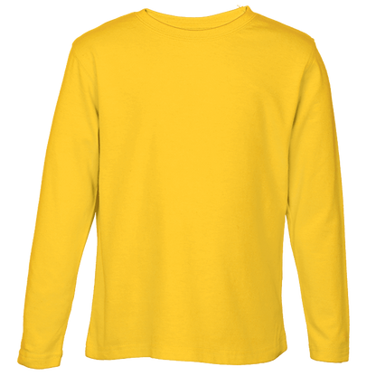 Crew Neck T-Shirts - Long Sleeve Kiddies - Various Colours