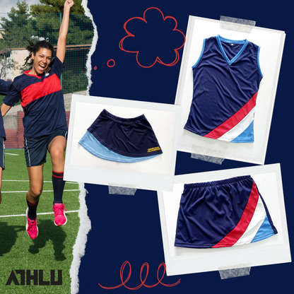 ATHLU Sports Top & Skirt Set - Plain