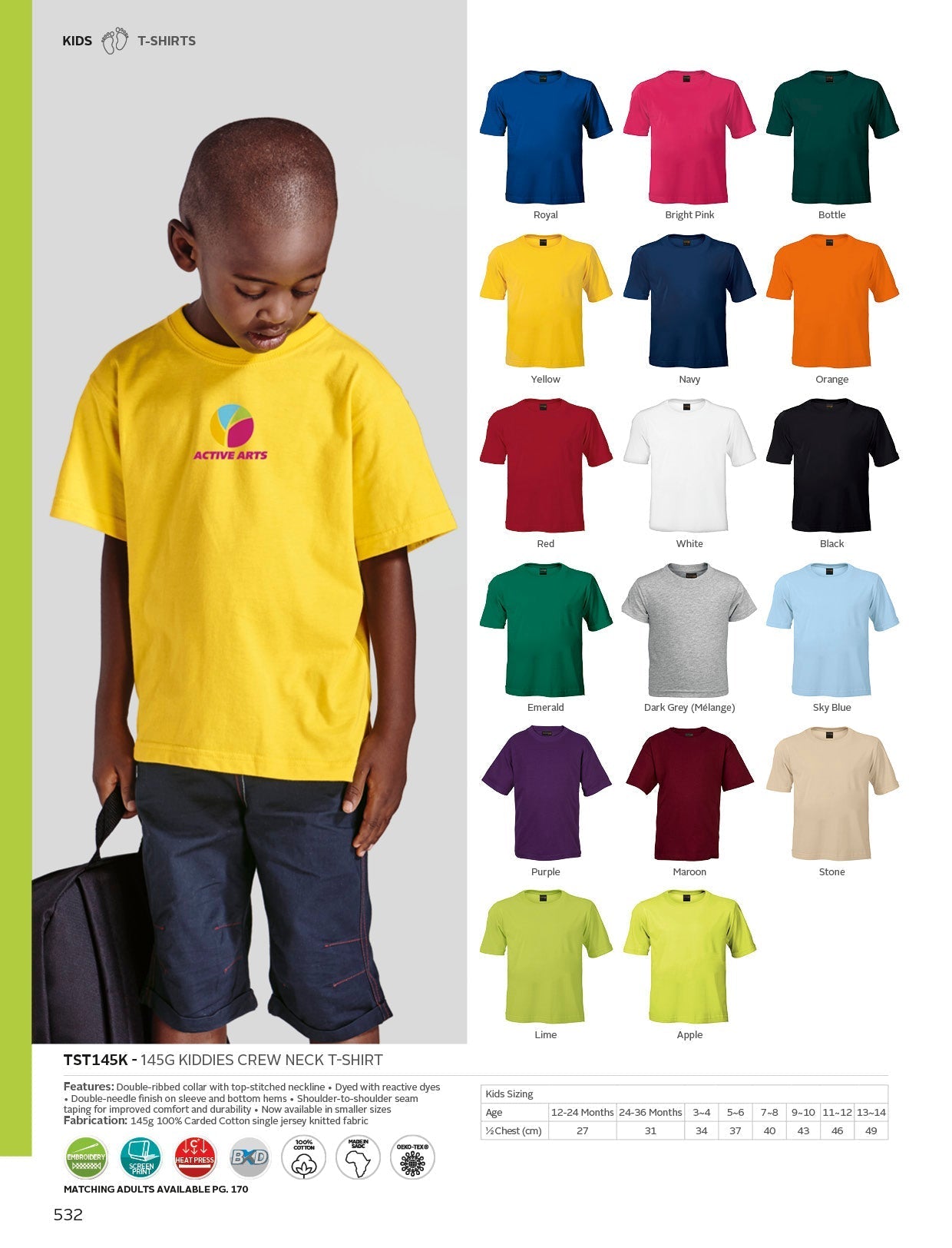 Barron Crew Neck T-Shirt - Kiddies