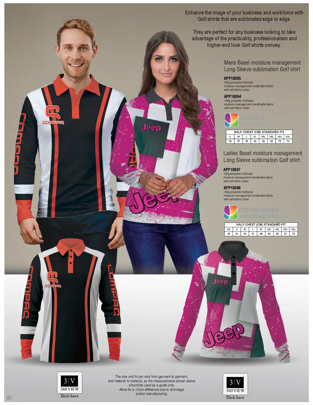 ATHLU Golf Shirt - Long Sleeve - Mens/Ladies - Sublimated