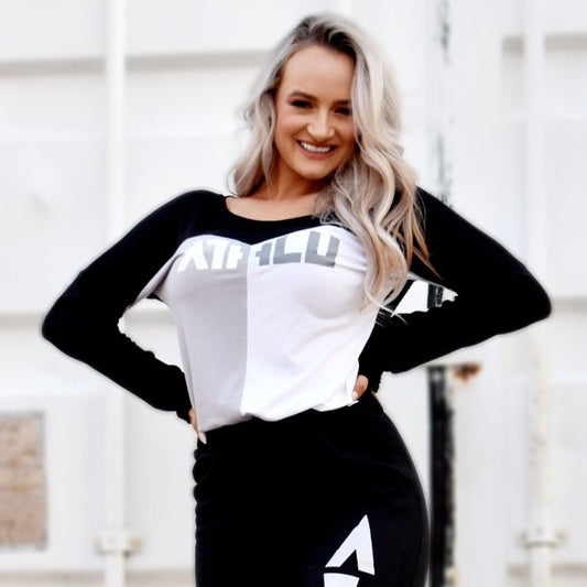 ATHLU Ladies Long Sleeve Top - Colourblock
