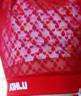 ATHLU Girls Cropped T - Red Mesh