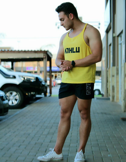 ATHLU Mens Racerback Vest - Yellow