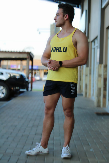 ATHLU Mens Racerback Vest - Yellow