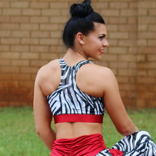 ATHLU Crop Top - Zebra