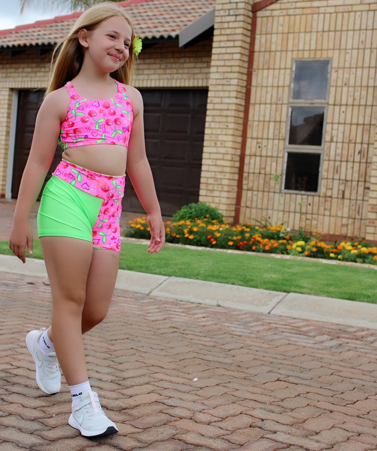 ATHLU Girls Crop Top - Cherries