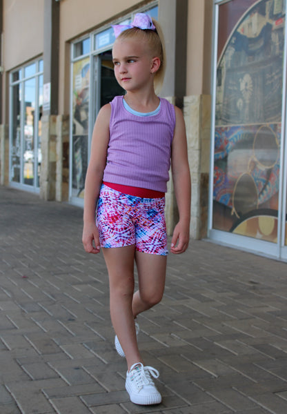 ATHLU Girls Short Tights - #Print