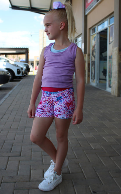 ATHLU Girls Short Tights - #Print