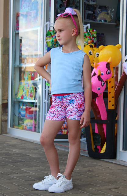 ATHLU Girls Short Tights - #Print