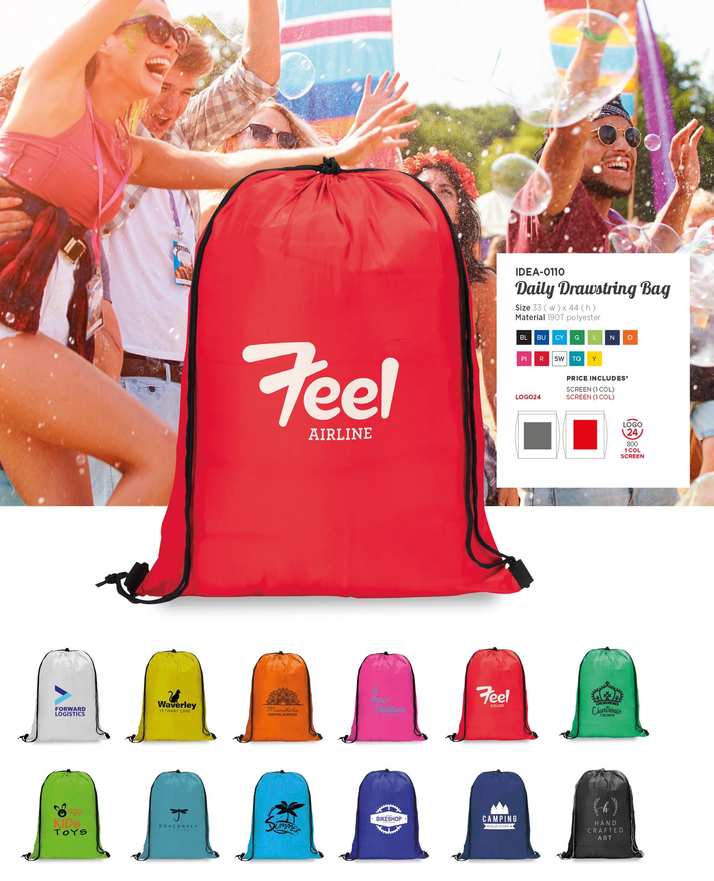Daily 190T Drawstring Bag