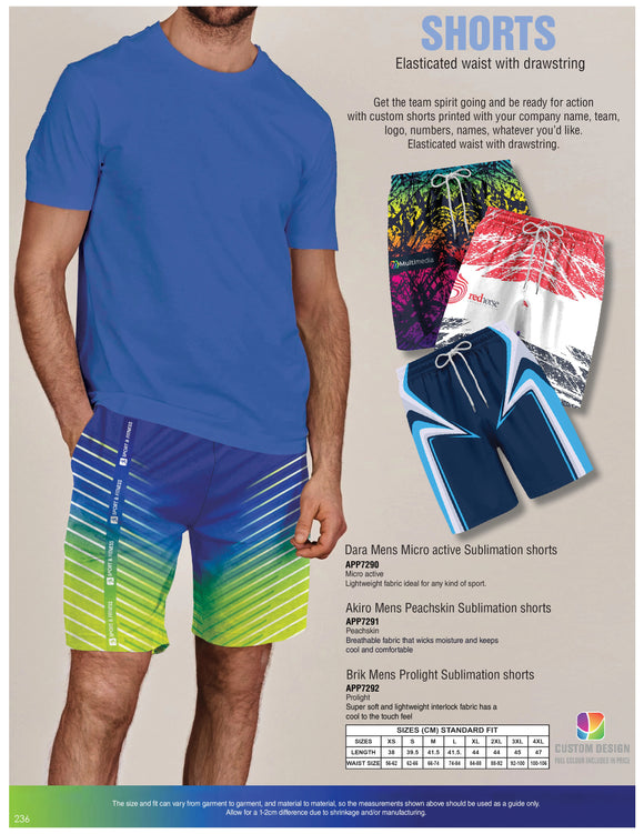 Men's Sublimation Shorts