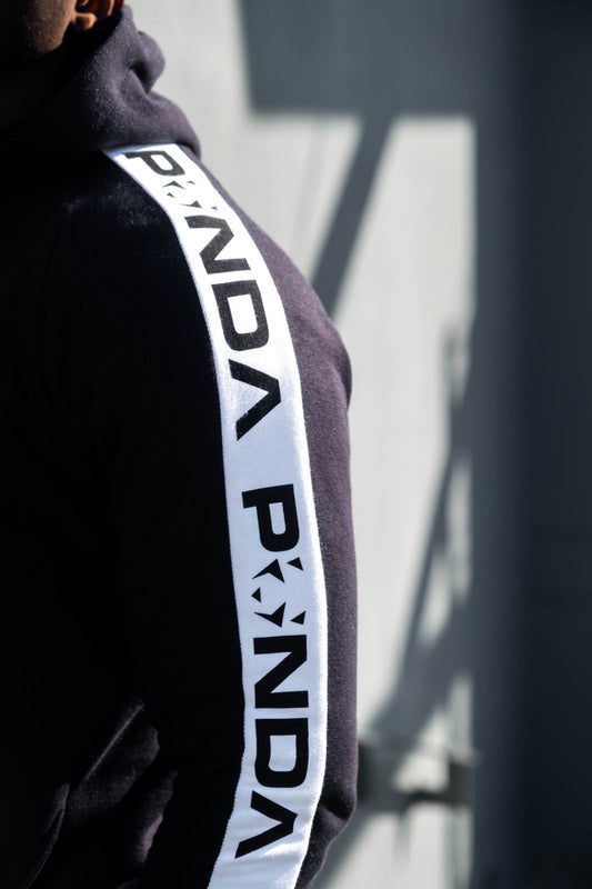 PANDA Logo Black Hoodie - Zip Up