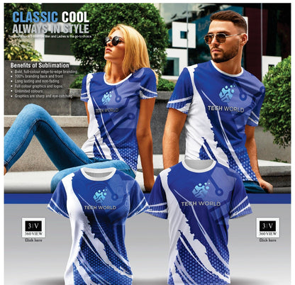 Crew Neck T-Shirt - Sublimated - SNR